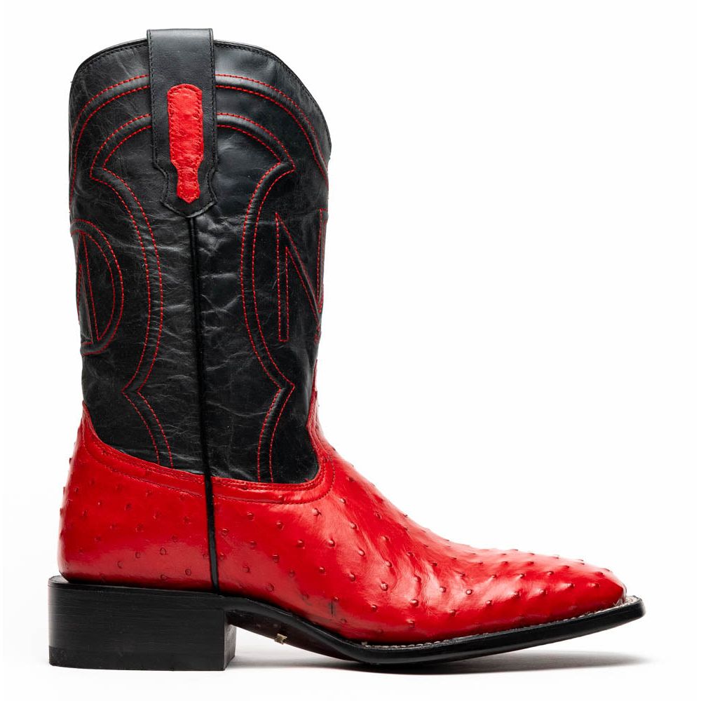 ALABAMA Genuine Ostrich Skin Cowboy Boot from the Western Collection Red