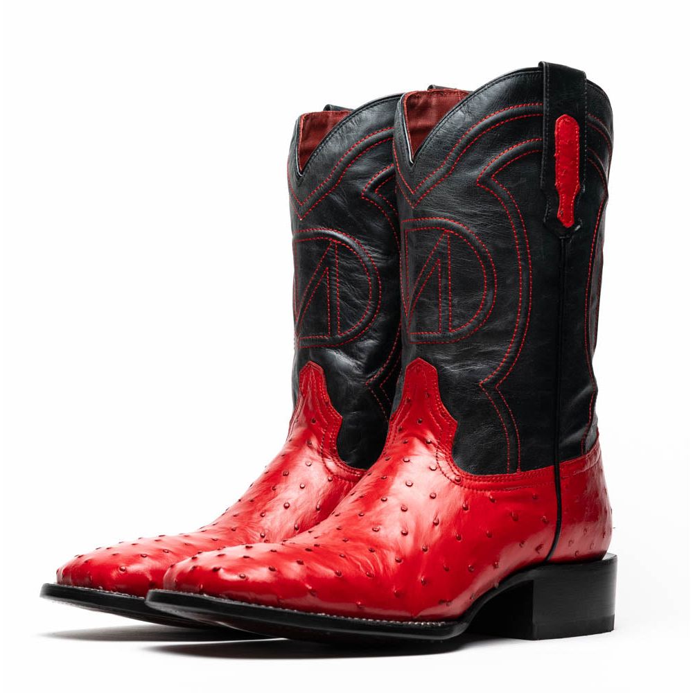 ALABAMA Genuine Ostrich Skin Cowboy Boot from the Western Collection Red