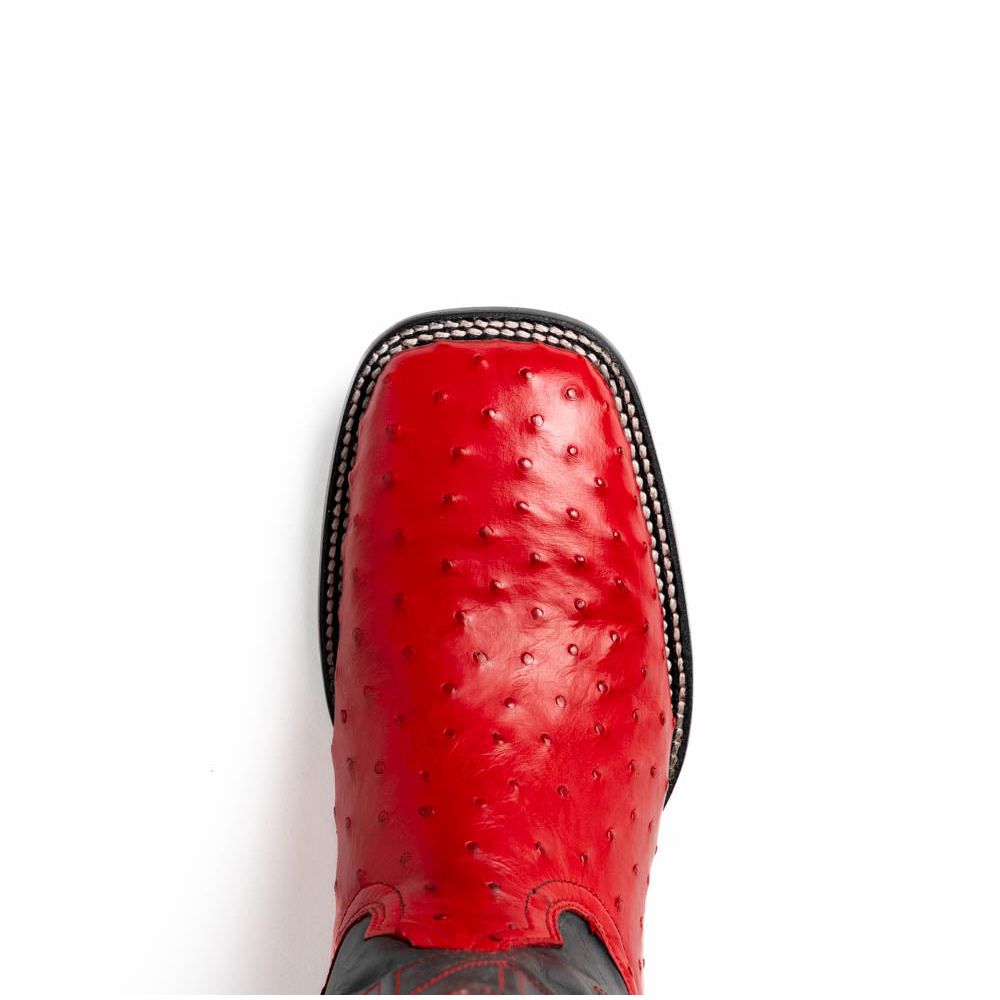 ALABAMA Genuine Ostrich Skin Cowboy Boot from the Western Collection Red