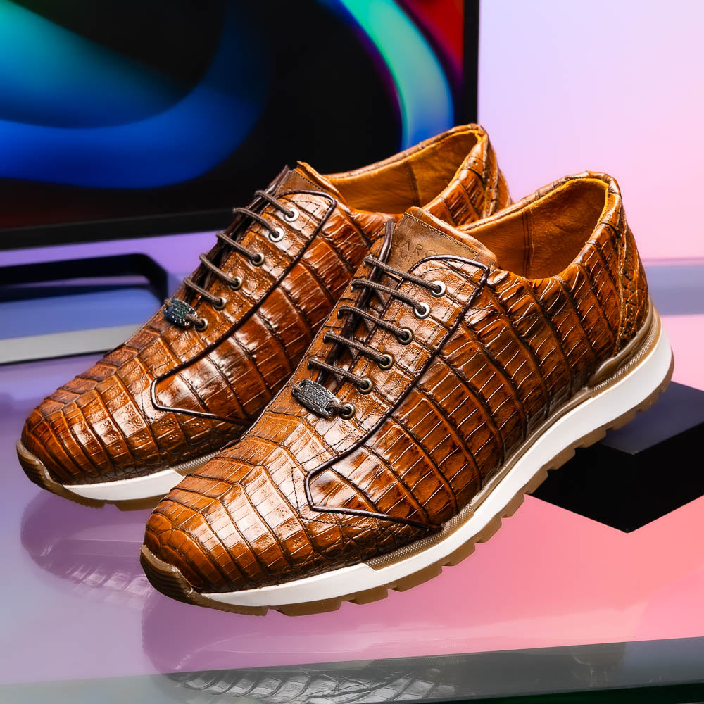Marco Di Milano genuine caiman crocodile fashion sneaker Alonzo Bay Apache