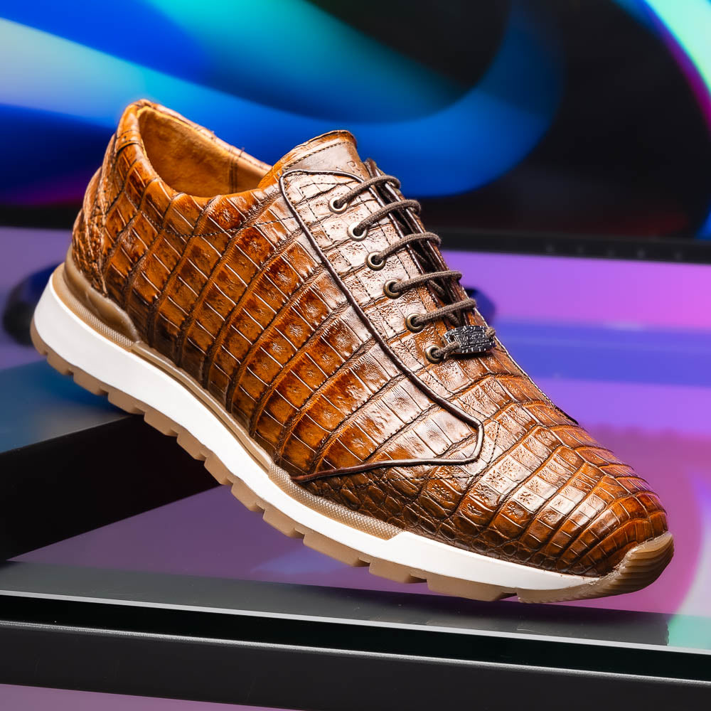 Marco Di Milano genuine caiman crocodile fashion sneaker Alonzo Bay Apache