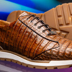 Marco Di Milano genuine caiman crocodile fashion sneaker Alonzo Bay Apache