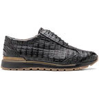 Alonzo Genuine Caiman Crocodile Fashion Sneaker Black
