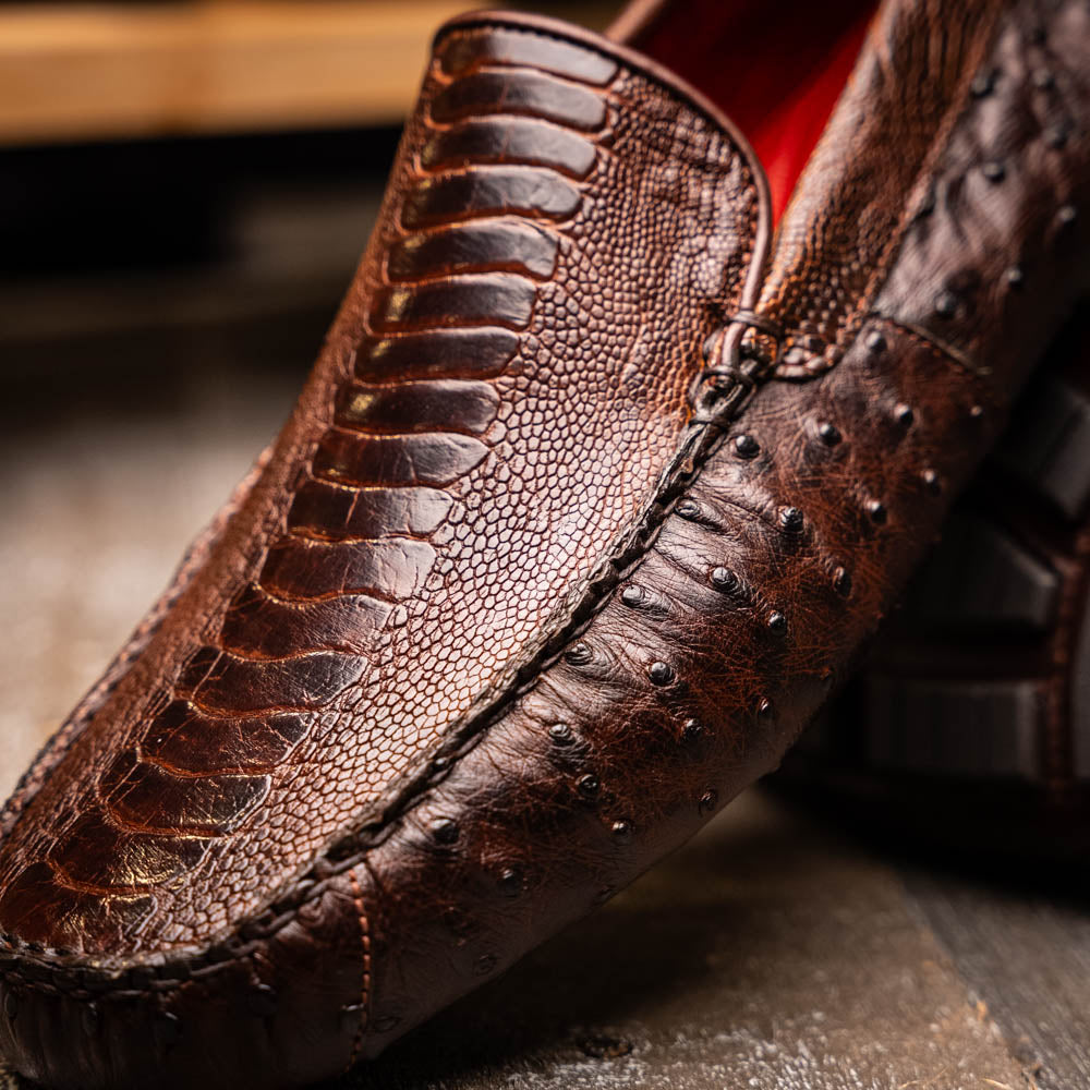 Alba Kango Slip On Classic Shoes Crocodile  Skin Tabac