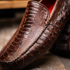 Alba Kango Slip On Classic Shoes Crocodile  Skin Tabac