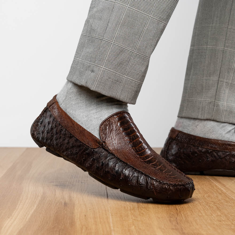 Alba Kango Slip On Classic Shoes Crocodile  Skin Tabac