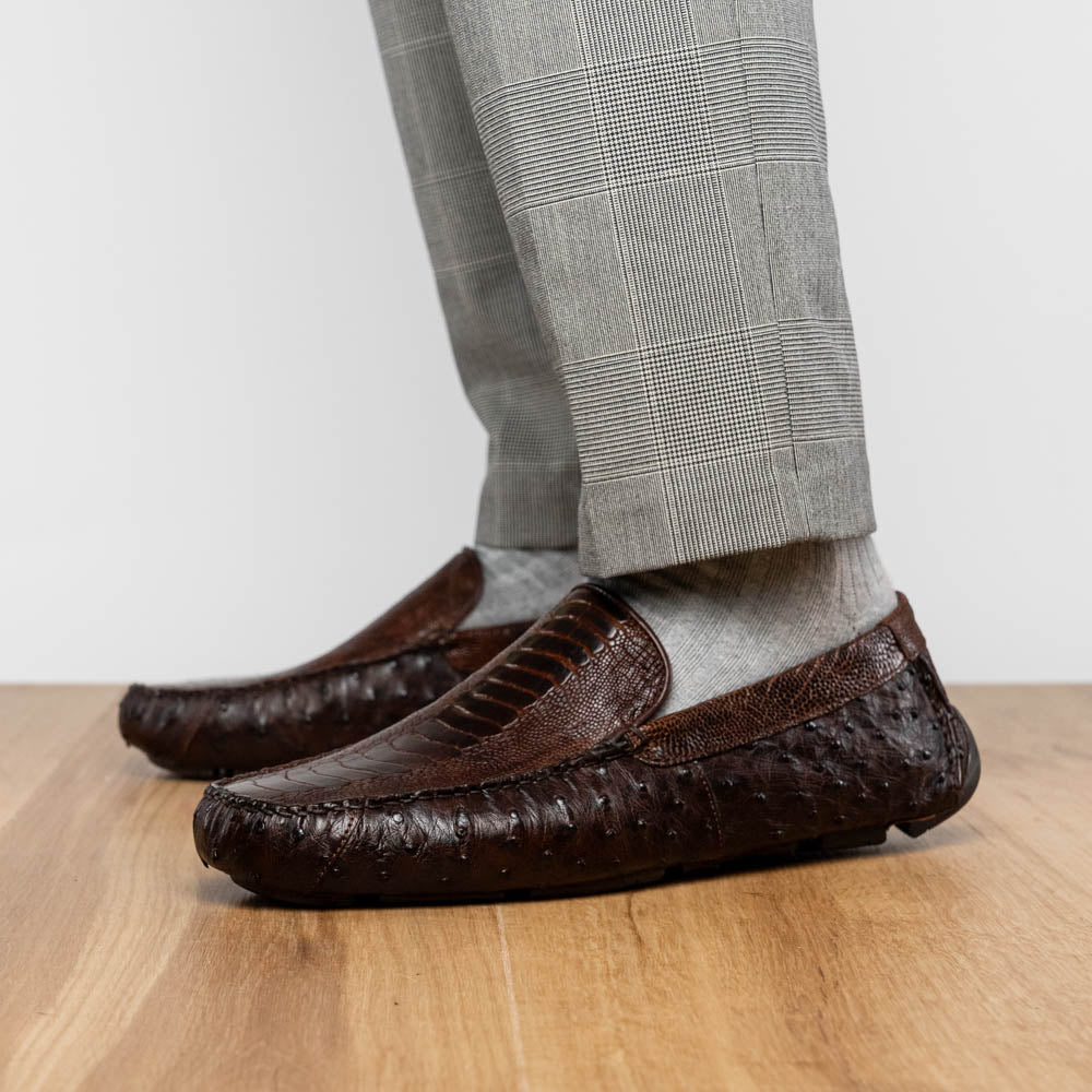 Alba Kango Slip On Classic Shoes Crocodile  Skin Tabac