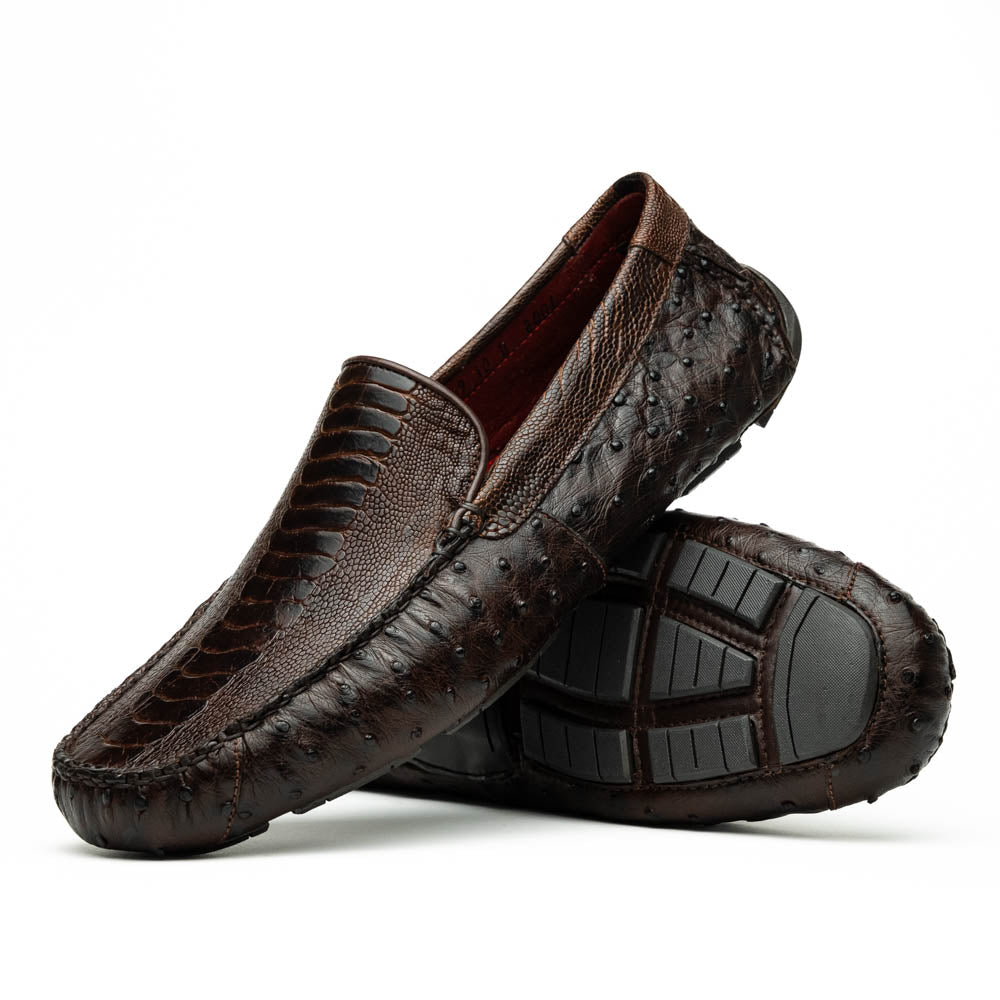 Alba Kango Slip On Classic Shoes Crocodile  Skin Tabac