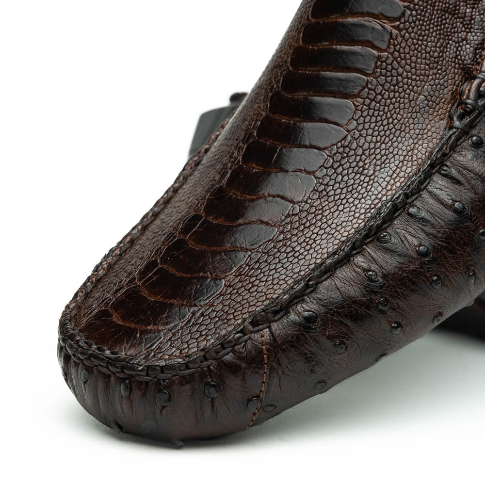 Alba Kango Slip On Classic Shoes Crocodile  Skin Tabac