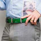 Marco Di Milano Genuine Ostrich Ostrich Leg Exotic Belt Alessio Lemon Green