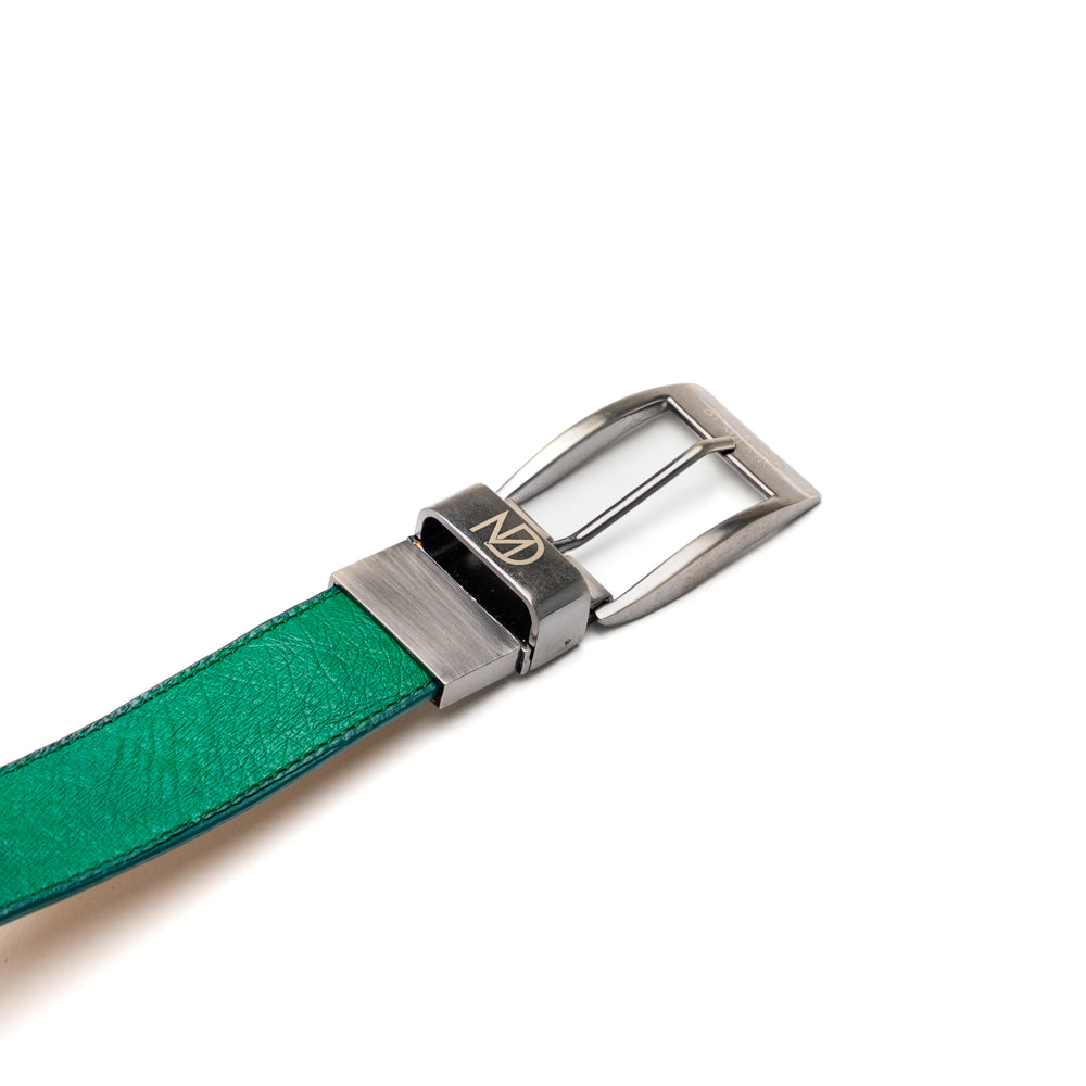 Marco Di Milano Genuine Ostrich Ostrich Leg Exotic Belt Alessio Lemon Green