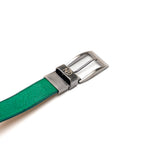 Marco Di Milano Genuine Ostrich Ostrich Leg Exotic Belt Alessio Lemon Green