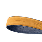 Alessio Genuine Ostrich Leg Exotic Belt Navy