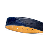 Alessio Genuine Ostrich Leg Exotic Belt Navy