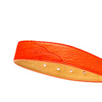 Alessio Genuine Ostrich Leg Exotic Belt Orange