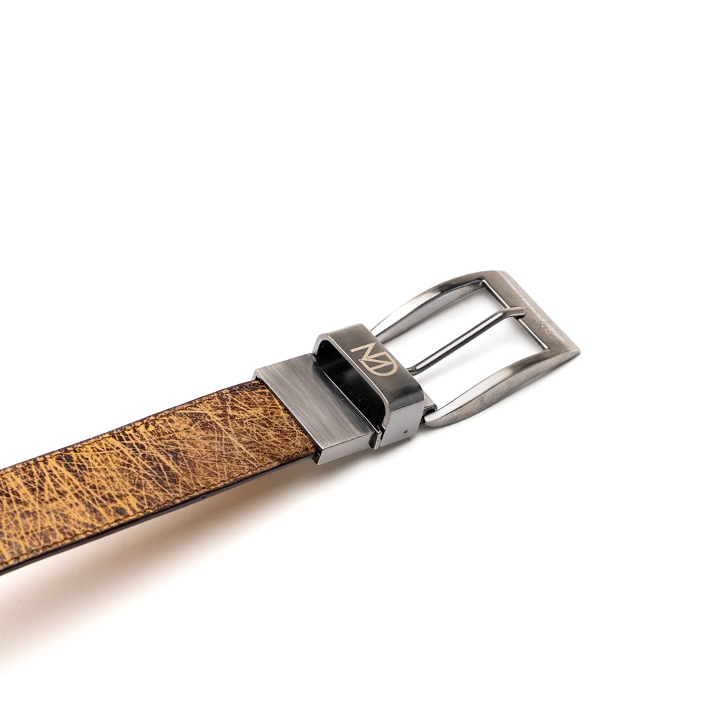 Alessio Men's Belt Genuine Ostirch Leg Quill Orix
