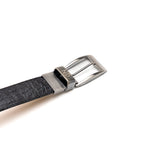 Genuine Ostrich Leg Alessio Exotic Belt Reversible White / Black