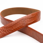 Emilio Genuine Exotic Alligator Belt Cognac