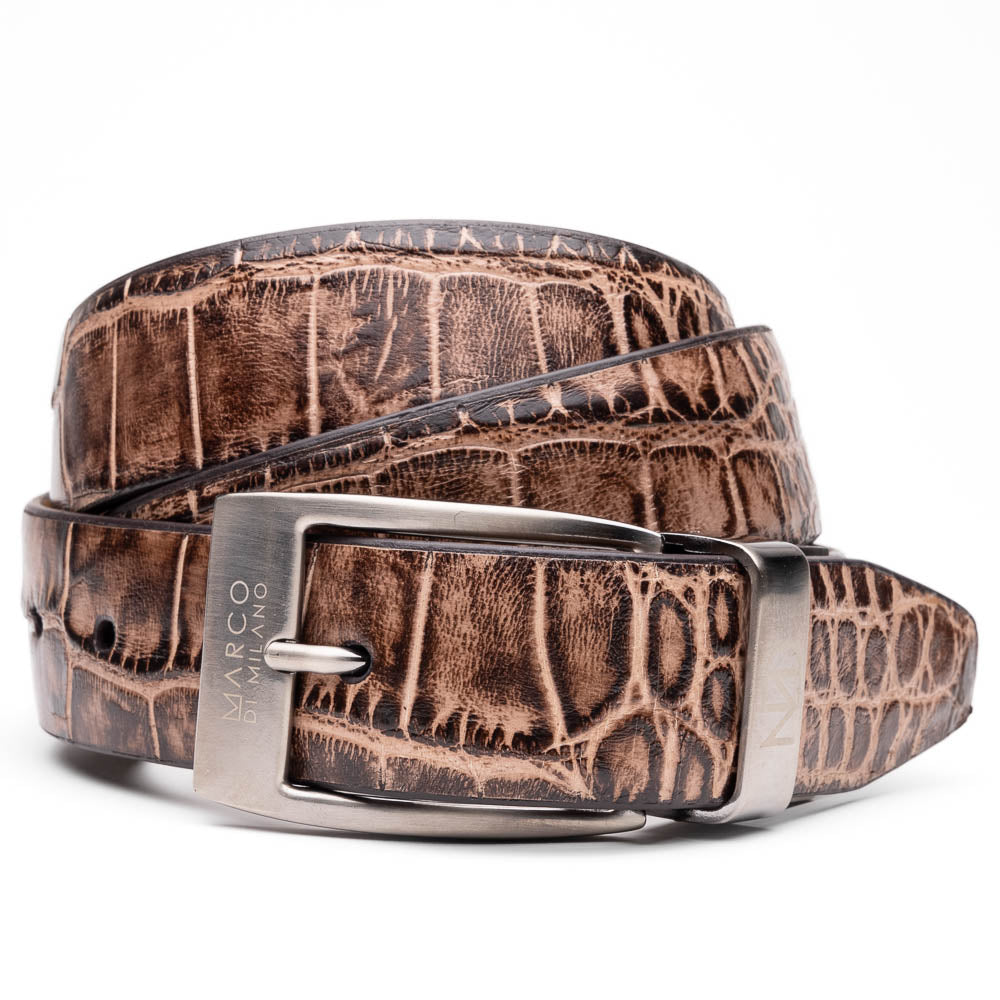 Emilio Genuine Exotic Alligator Belt Antique Orix