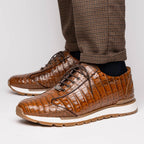 Marco Di Milano genuine caiman crocodile fashion sneaker Alonzo Bay Apache