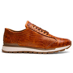 Alonzo Sporty Genuine Caiman Crocodile Sneaker Cognac