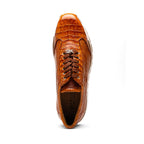 Alonzo Sporty Genuine Caiman Crocodile Sneaker Cognac