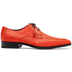 Andretti Genuine Ostrich Leg Dress Derby's Tasseled laces Shoes Orange