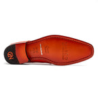 Andretti Genuine Ostrich Leg Dress Derby's Tasseled laces Shoes Orange