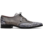 Anzio Genuine Alligator & Calfskin Dress Derby's Shoes Newspaper