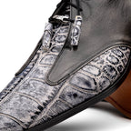 Anzio Genuine Alligator & Calfskin Dress Derby's Shoes Newspaper