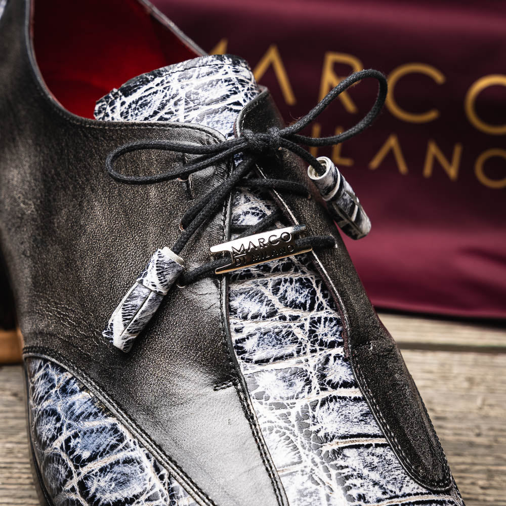 Anzio Genuine Alligator & Calfskin Dress Derby's Shoes Newspaper