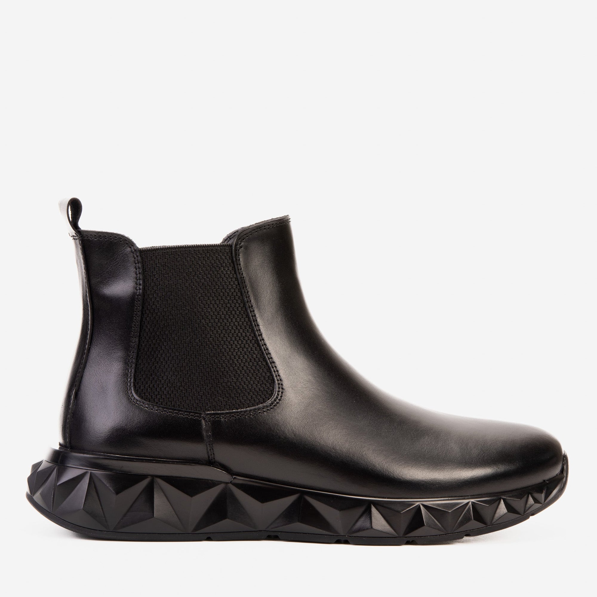 Vinci The Apex Black Leather Men Chelsea Leather Comfort Boot