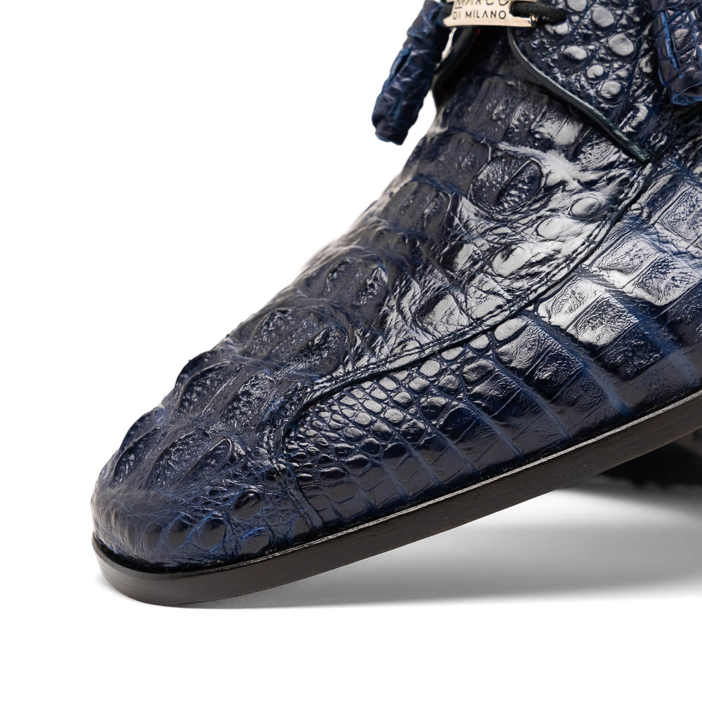 Marco Di Milano genuine caiman crocodile Shoes Apricena Midnight Blue