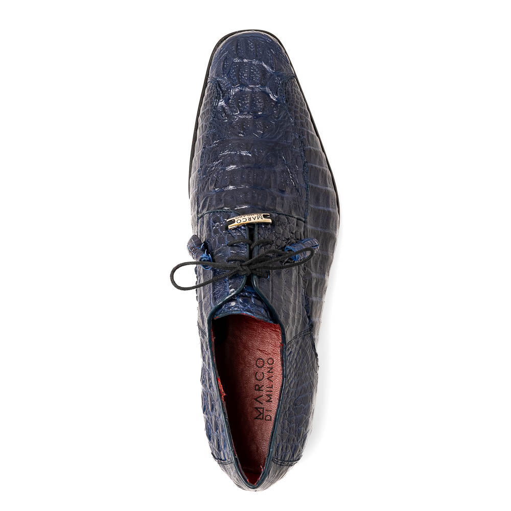 Marco Di Milano genuine caiman crocodile Shoes Apricena Midnight Blue