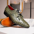 Apricena Genuine Caiman Crocodile Dress Derby's Shoes Woodgreen