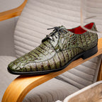 Apricena Genuine Caiman Crocodile Dress Derby's Shoes Woodgreen