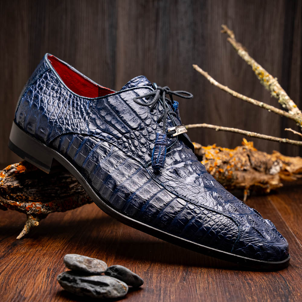 Marco Di Milano genuine caiman crocodile Shoes Apricena Midnight Blue