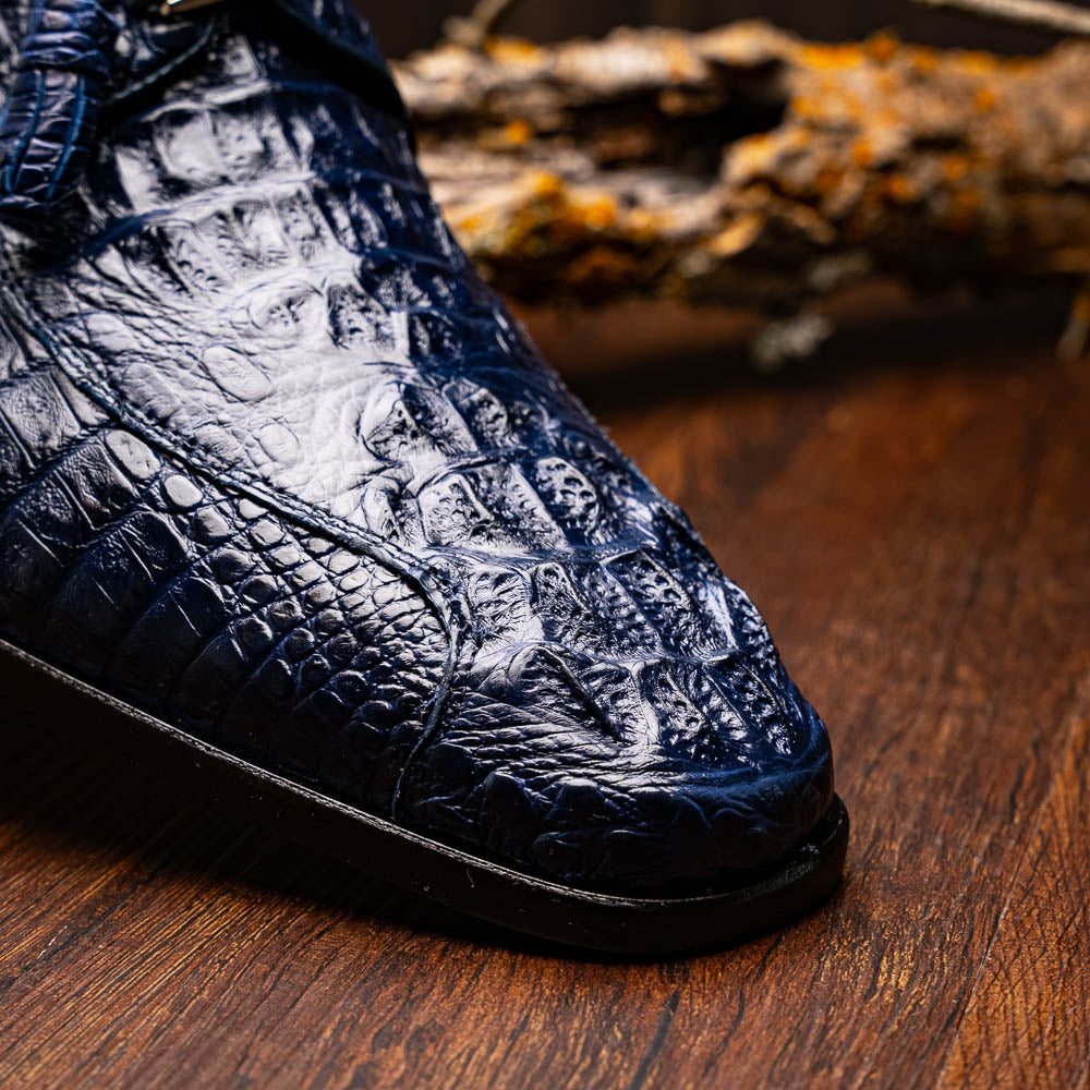 Marco Di Milano genuine caiman crocodile Shoes Apricena Midnight Blue