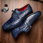 Marco Di Milano genuine caiman crocodile Shoes Apricena Midnight Blue