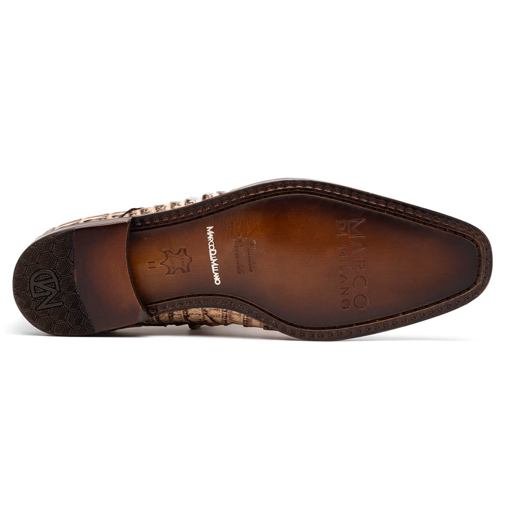 Apricena Genuine caiman Crocodile Dress Derby's Lace Up Rustic Orix