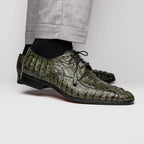 Apricena Genuine Caiman Crocodile Dress Derby's Shoes Woodgreen
