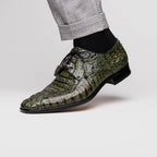 Apricena Genuine Caiman Crocodile Dress Derby's Shoes Woodgreen
