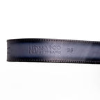 Arkansas Genuine Snake Skin Western Belt Antique Charcoal Gray Newspaper