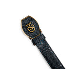 Arkansas Genuine Snake Western Belt Black / Blue