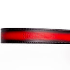 Men's Arkansas Genuine Snake Skin Belt BlackCherry