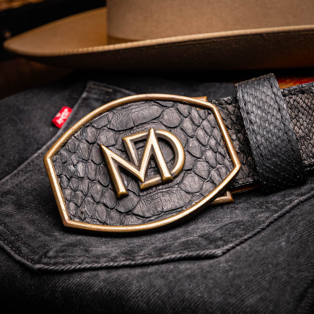 Arkansas Belt Genuine Snake Skin Western Dressy Casual Black