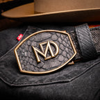Arkansas Belt Genuine Snake Skin Western Dressy Casual Black