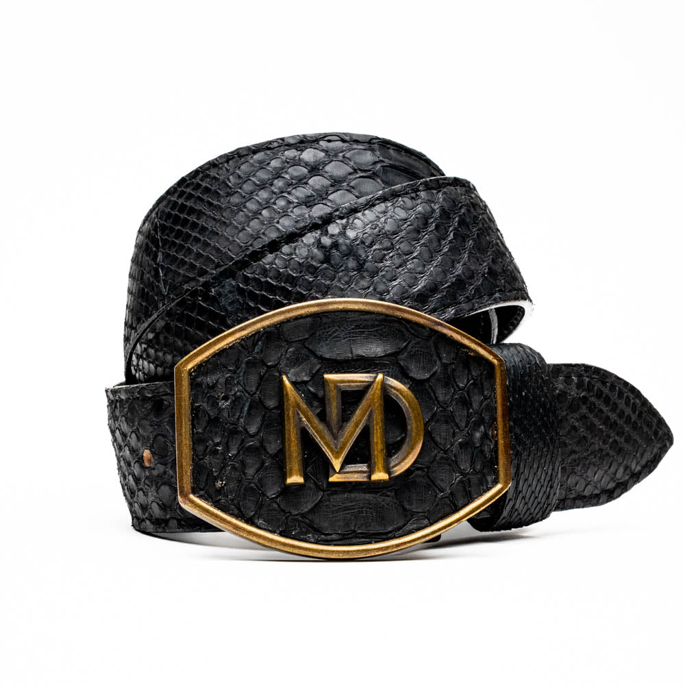 Arkansas Belt Genuine Snake Skin Western Dressy Casual Black