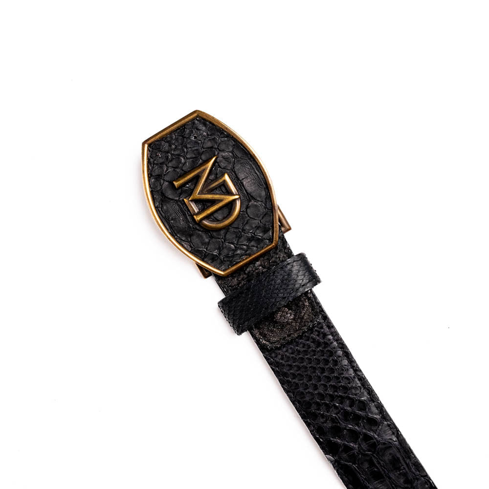 Arkansas Belt Genuine Snake Skin Western Dressy Casual Black