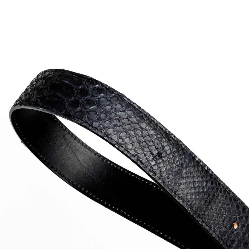 Arkansas Belt Genuine Snake Skin Western Dressy Casual Black